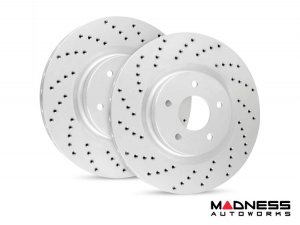 Jaguar XJ Brake Rotors (2) - Front - R1 Concepts - GEOMET - Drilled - 3.0L Jaguar XJ Brake Rotors (2) - Front - R1 Concepts - GEOMET - Drilled - 3.0L